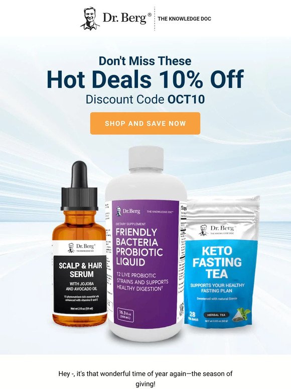 Hot Deals at 10% OFF for Your Holiday Shopping