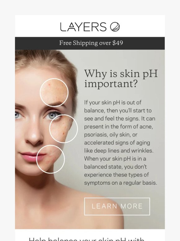 Let us help balance your skin pH