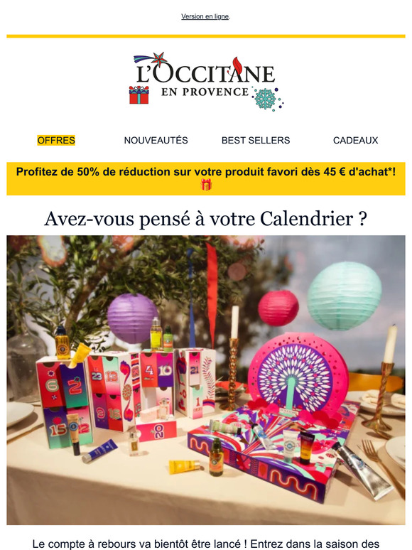 Profitez de nos Calendriers de l'Avent