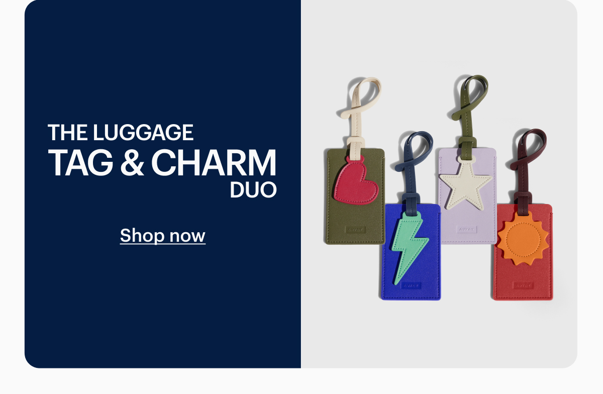 【AWAY】The Luggage Tag & Charm Duo Away: New luggage charms and micro bags, right this way | Milled