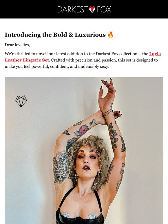 🖤 New Arrivals: Layla Leather Lingerie Set