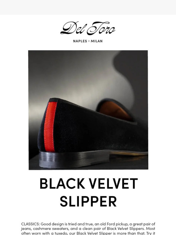 Del toro hot sale tuxedo slippers