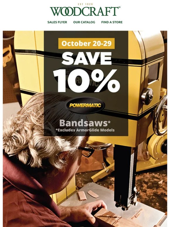 Save 10% Powermatic® Bandsaws: Sale Starts Today!
