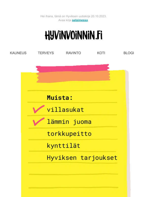 Messuhulinaa myös verkossa! 🥳