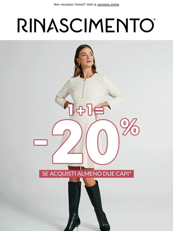 Ultimi 2 giorni per approfittare del 20% di sconto