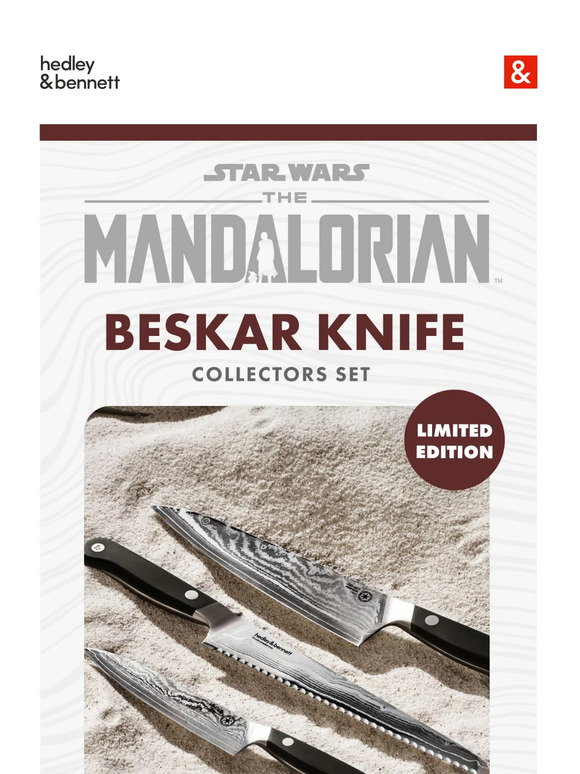Star Wars Beskar Knife Collectors Set | Kitchen Knives | Hedley & Bennett