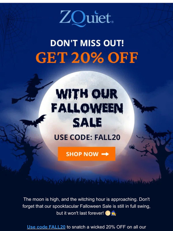 🌙 Don't Sleep on This 20% Sale 🦇