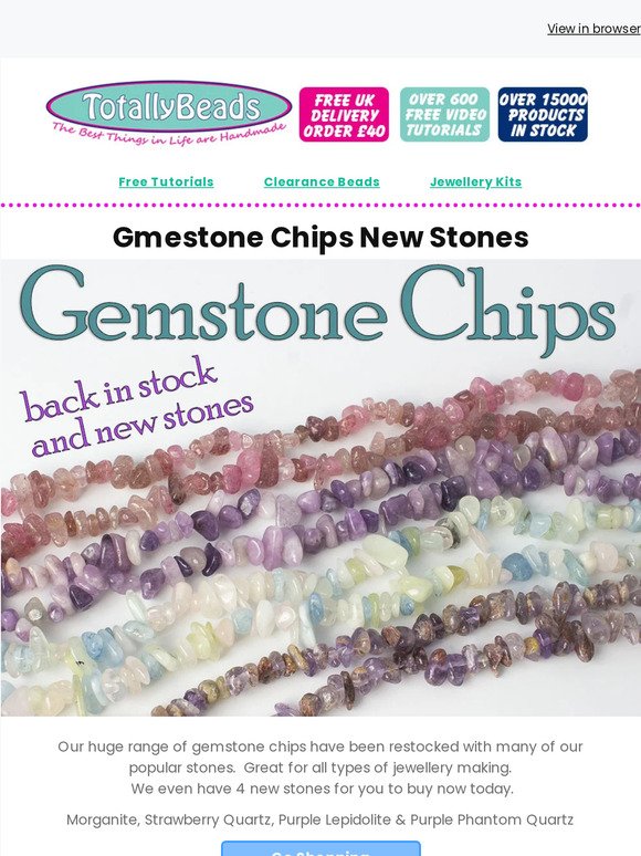 New Gemstone Chips + Miracle Beads Back in Stock
