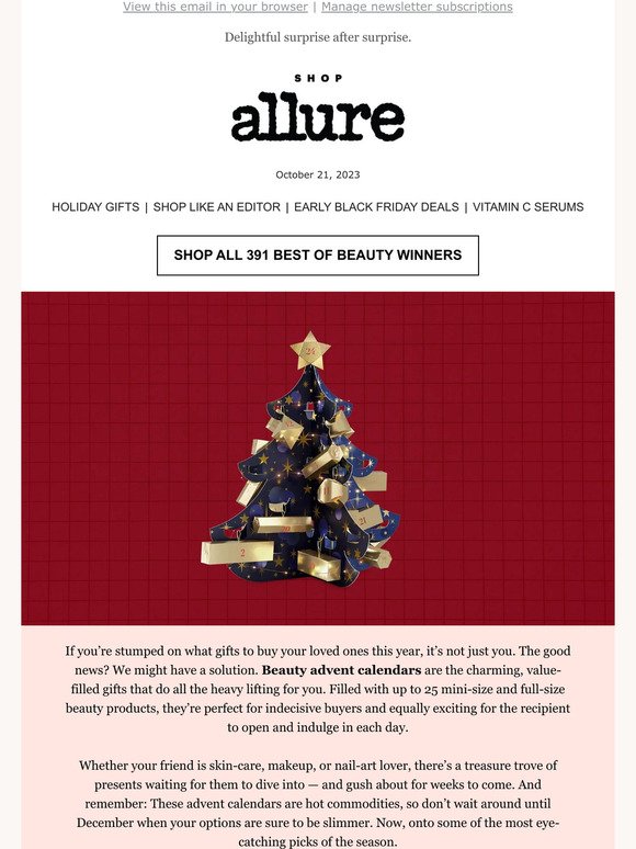 Allure Beauty Box: Beauty Advent Calendars Are an Indecisive