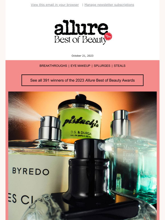 Allure Beauty Box The 20 Best Fragrances Of 2023 According To Allures Best Of Beauty Awards 8467