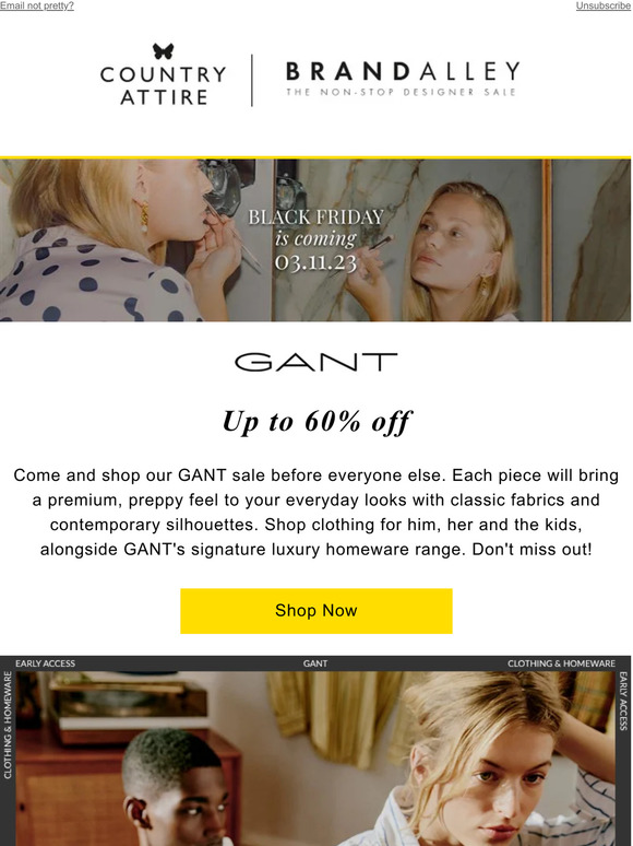 New in: GANT clothing & homeware