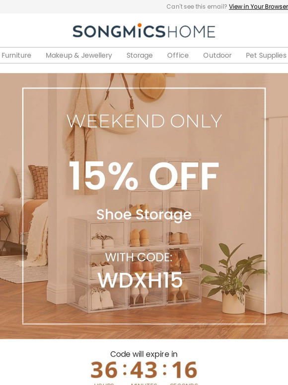 Weekend-only offer: 15% OFF our selected category!