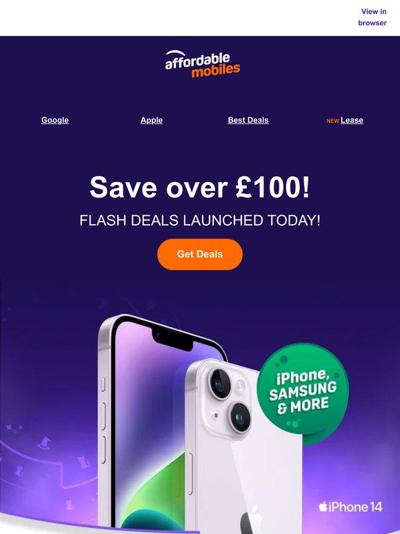 🚨 Save over £100 on iPhone 14 & more 🚨