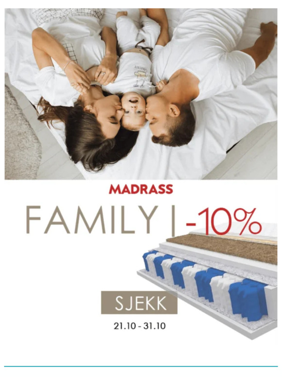 Få en sunn nattesøvn med en Family-madrass!