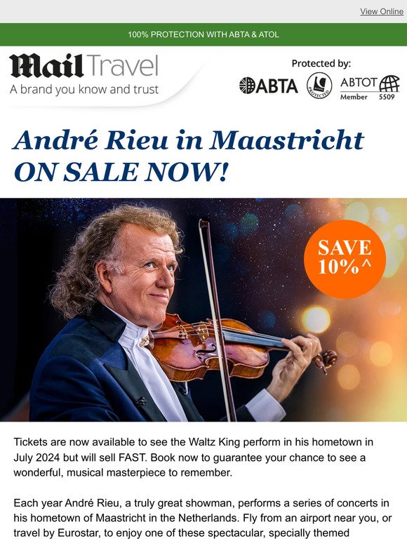 André Rieu in Maastricht ON SALE NOW!
