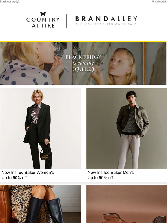 Ted Baker, Oliver Sweeney, Craghoppers and Kate Spade