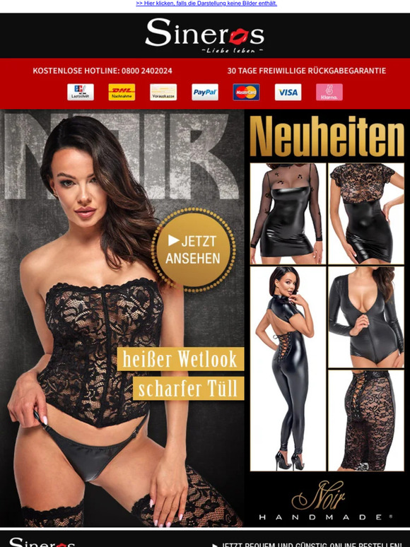 SinEros.de bequem und einfach online shoppen! 🌟 Glanzvoll & sinnlich