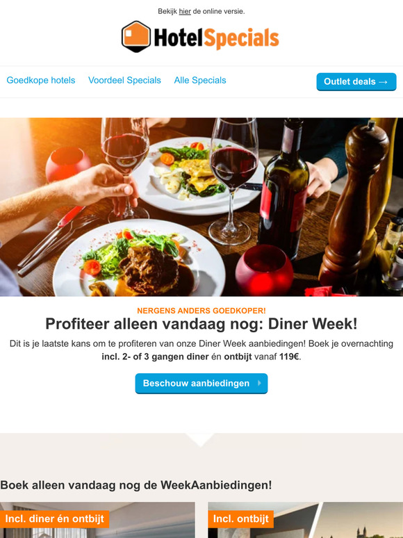 Laatste kans: Diner Week aanbiedingen!