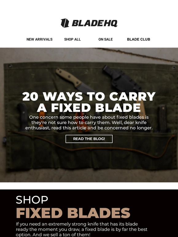 BladeHq Here are the best ways to carry a fixed blade! Milled