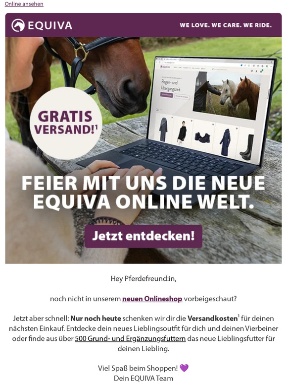 Nur noch heute: Versandkostenfrei shoppen