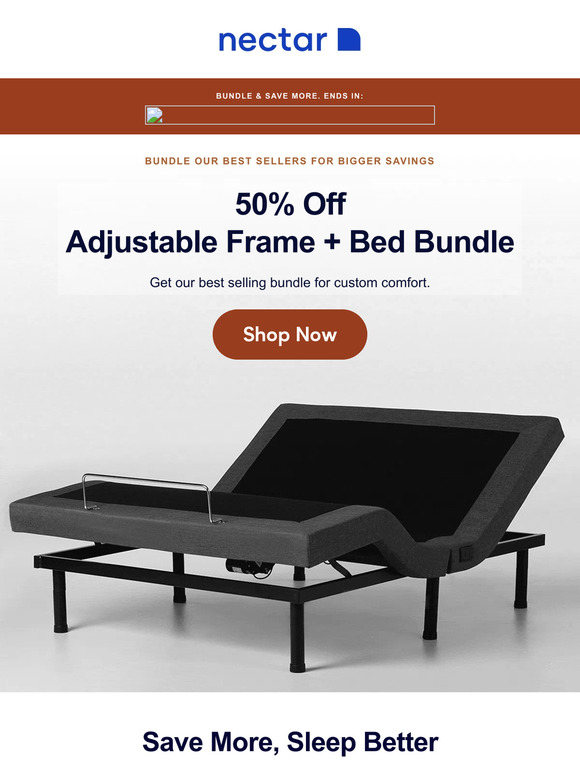 Ends Soon! 50% Off Adjustable Base Bundle 🛏️💤