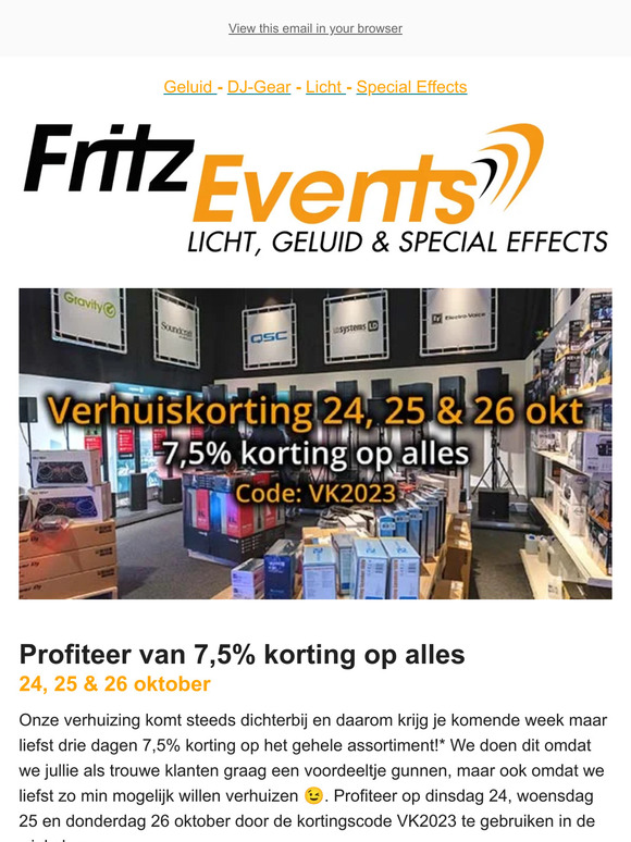 7,5% korting op alles & belangrijke verhuisinfo 🚛