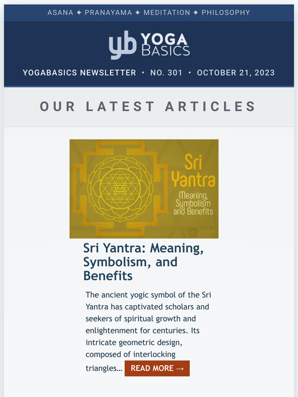 Yoga Basics News #301 • October 21, 2023
