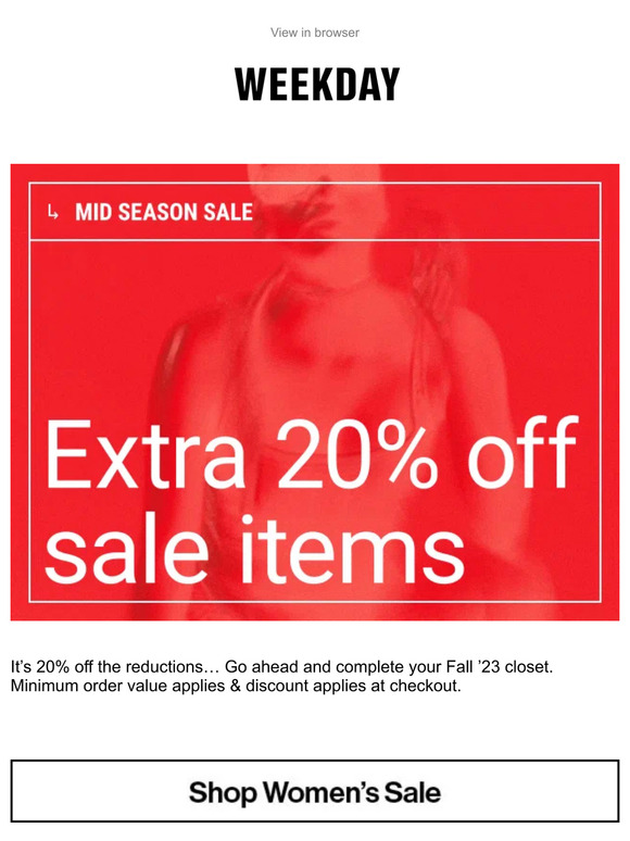 EXTRA 20% OFF SALE
