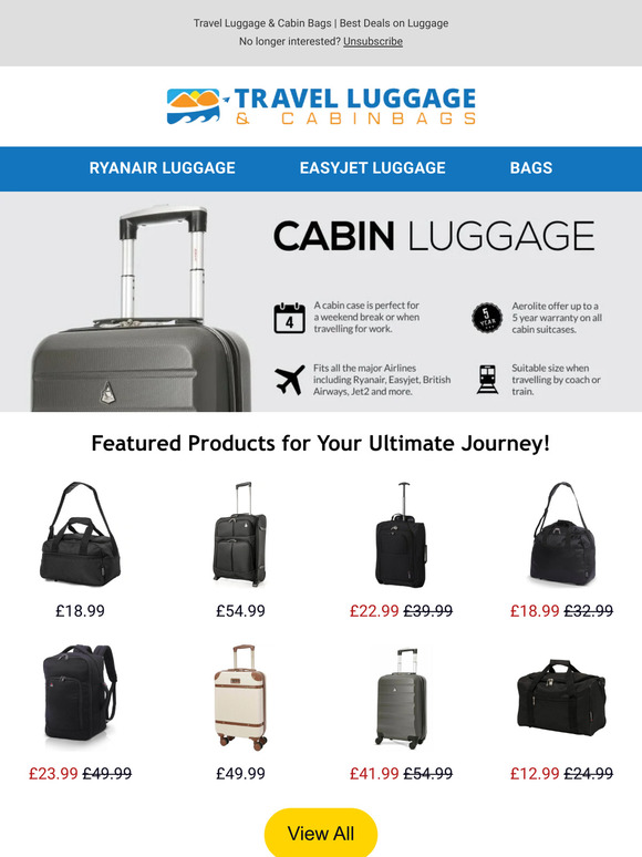 Travel Luggage & Cabin Bags Ltd Explore Our Cabin Luggage Collection