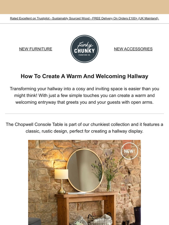 Funky Chunky Furniture How To Create A Warm And Hallway Milled