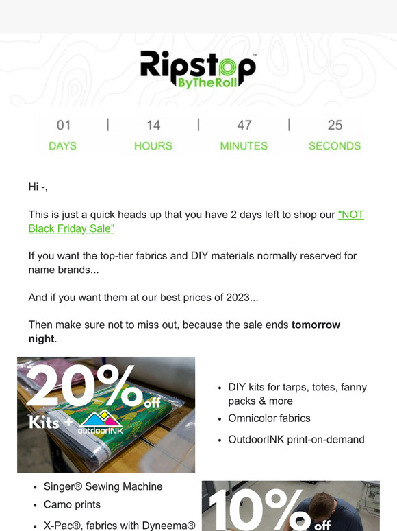 Ripstop by the roll quick heads up milled