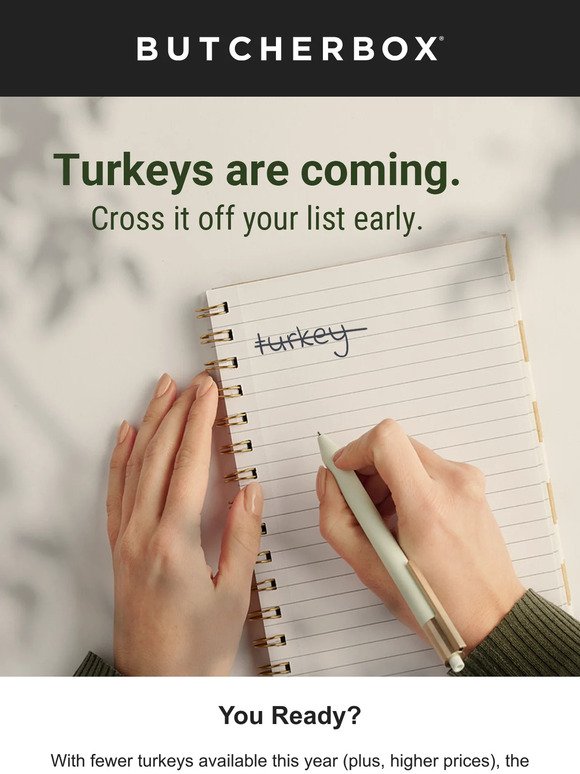 Want to be the first to get a free turkey?