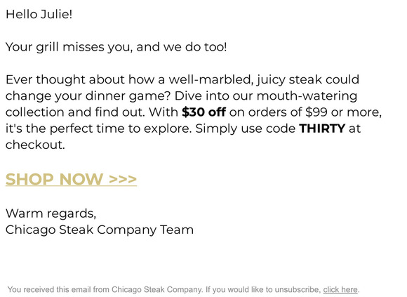 🥩 Your $30 Discount Awaits!