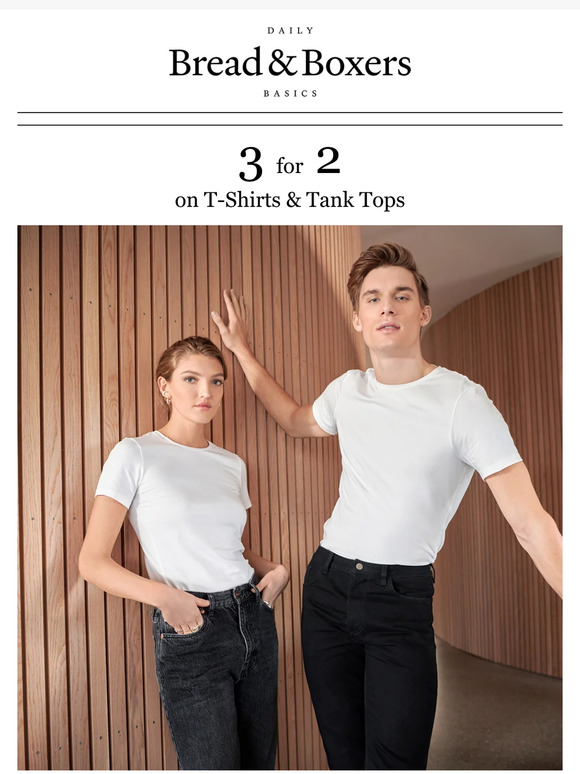 3 for 2 on T-Shirts & Tank Tops ⚫⚫⚪