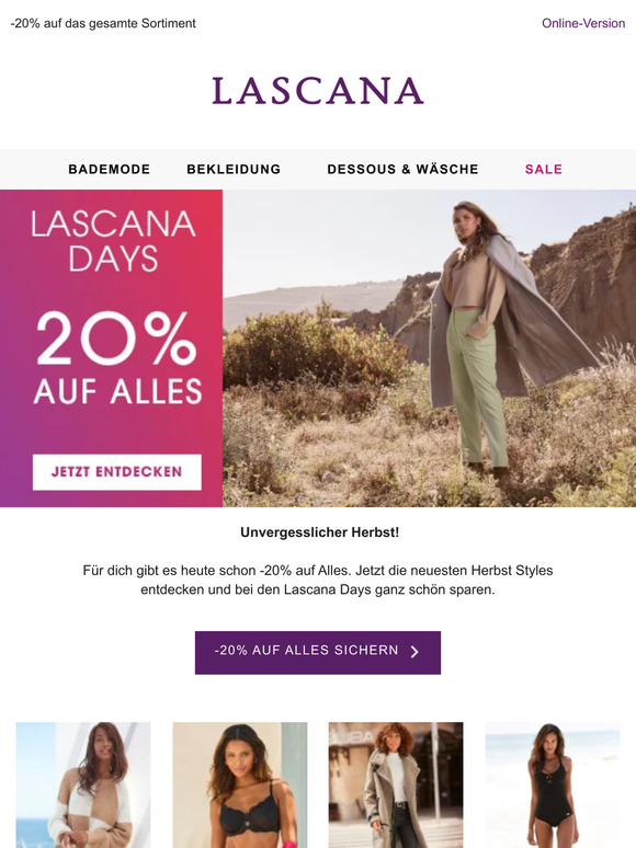 Die LASCANA Days sind da: -20% auf ALLES! 😍