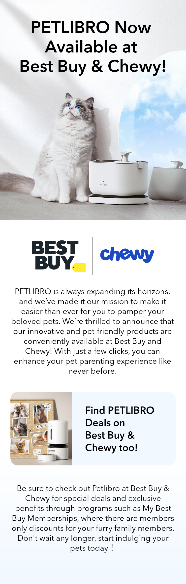 PETLIBRO Now Available at Best Buy & Chewy!