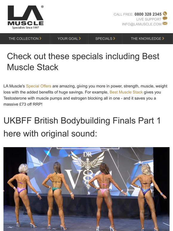 LA Muscle specials - Don't miss out, ending this weekend!