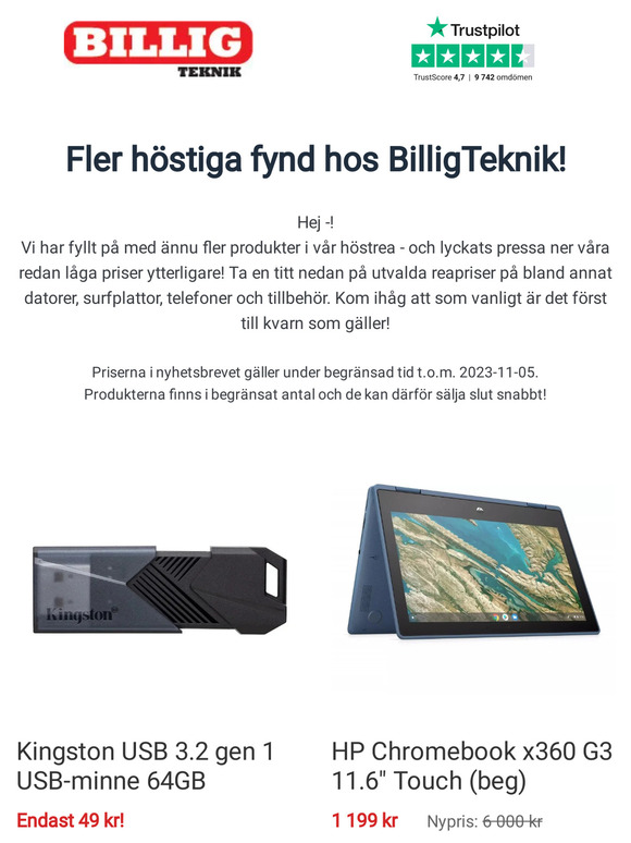 Fyndpriser från 15 kronor i vår rea!