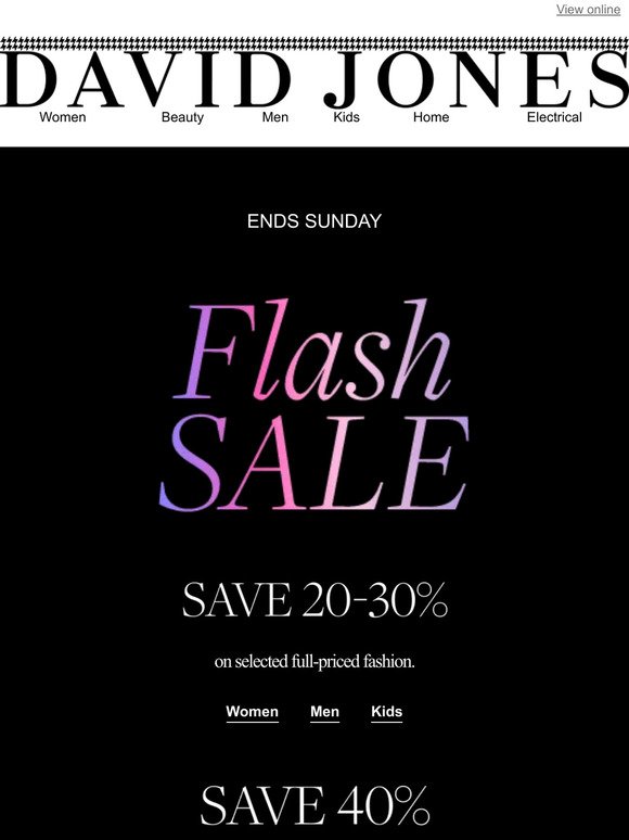 Flash Sale | 20-30% Off Fashion