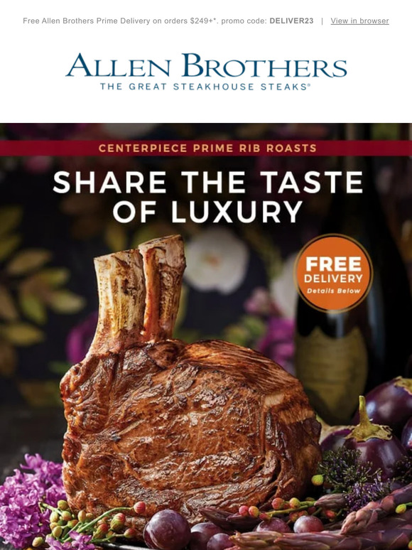 Allen Brothers Steaks Prime Rib Roasts Share the Taste of Luxury Milled