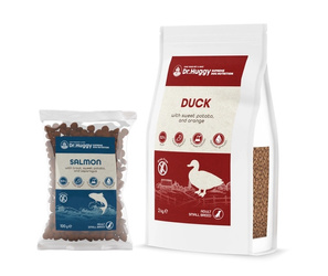 Dr.Huggy supreme dog nutrition kaczka z batatami i pomarańczą, 2kg + Dr.Huggy supreme dog nutrition