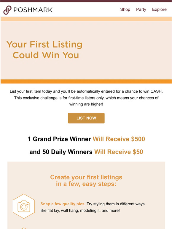 Your FIRST Listing = $$$