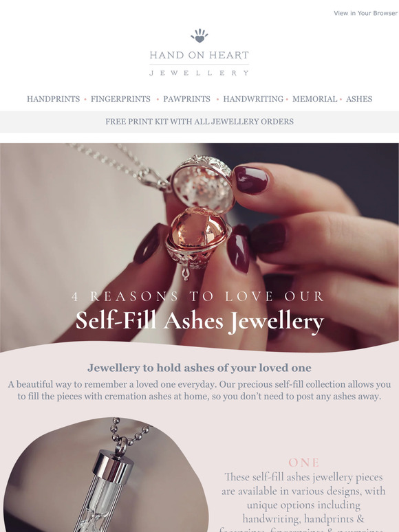 Hand On Heart Jewellery Introducing our new SelfFill Ashes Jewellery ️ Milled