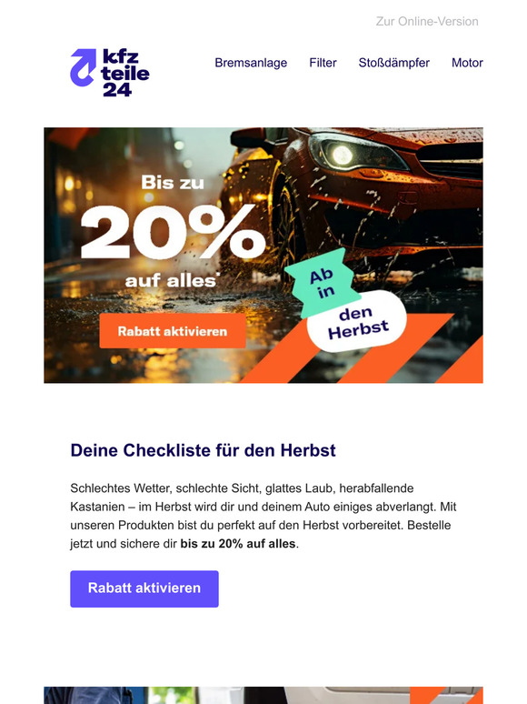 Der Herbst is da – Bereite dein Auto vor