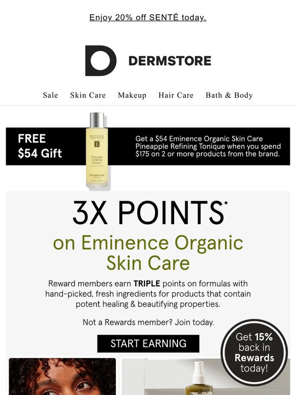 3x points on Eminence Organic Skin Care — join now to earn
