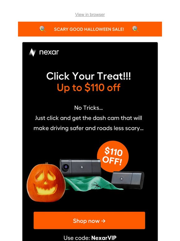 Trick-or-Treat Yourself to $110 Off Nexar One – Don't Wait!