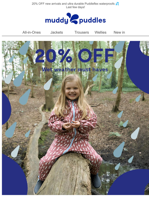 20% OFF wet weather must haves ends soon! 🤸‍♀️