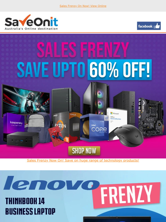 Sales Frenzy Now On!  Save on hundreds of techology products!