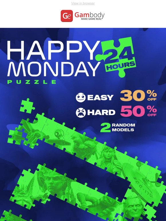 🧩Get down to Happy Monday Puzzle for 50% discount!