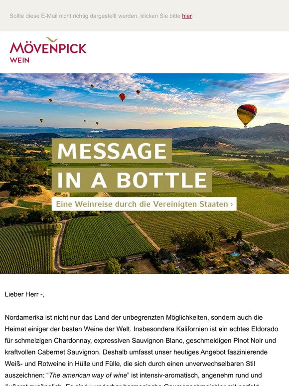 Message in a bottle - Eine Weinreise durch die Vereinigten Staaten